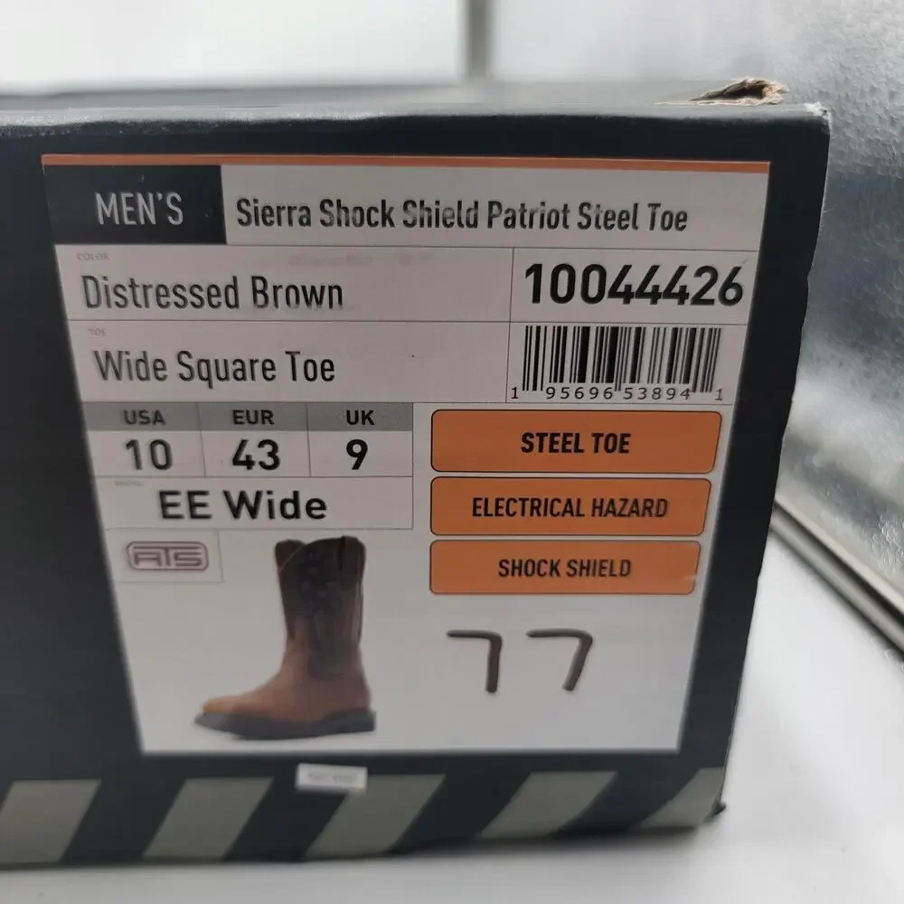 Ariat Men’s Brown Work Boots - Sierra Pull-On Steel Toe